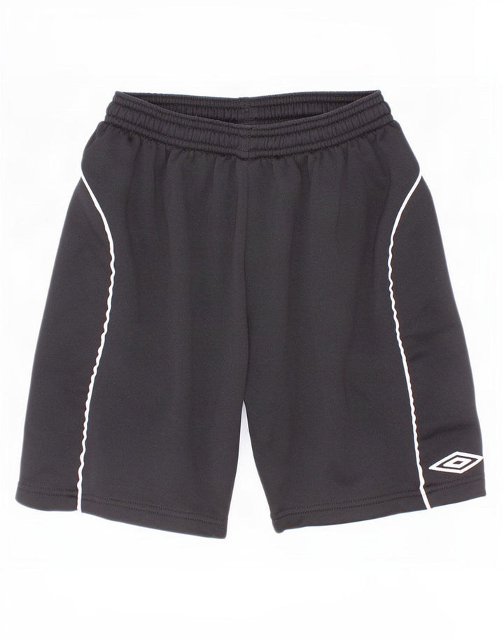 Umbro Boys Graphic Sport Shorts 9-10 Years Black Colourblock Polyester