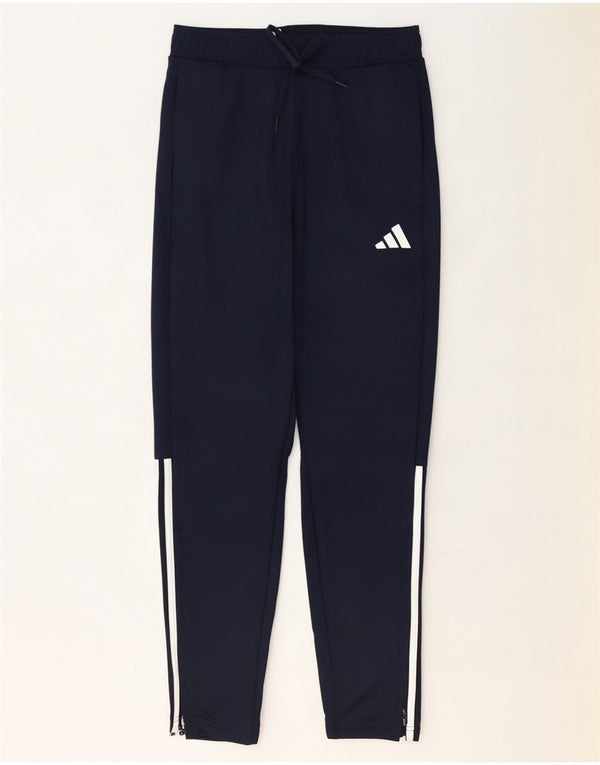 Adidas Mens Aeroready Tracksuit Trousers Small Navy Blue Polyester
