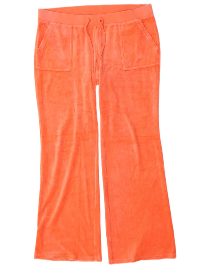 JUICY COUTURE Womens Tracksuit Trousers UK 18 XL  Orange Cotton
