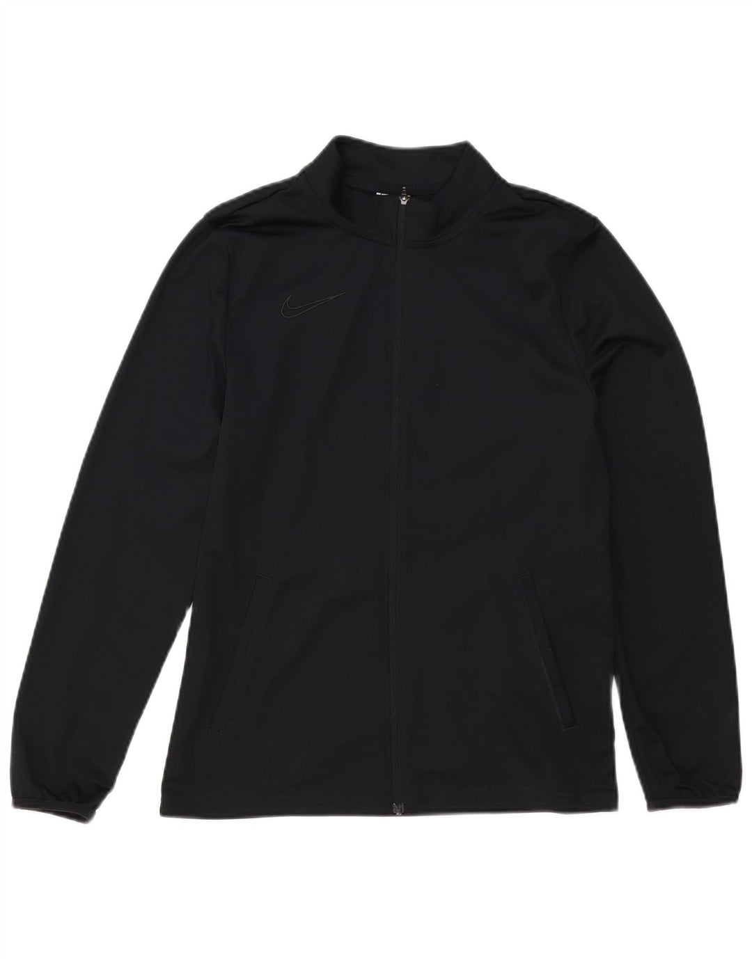 Nike Boys Dri Fit Tracksuit Top Jacket 13-14 Years XL Black Polyester