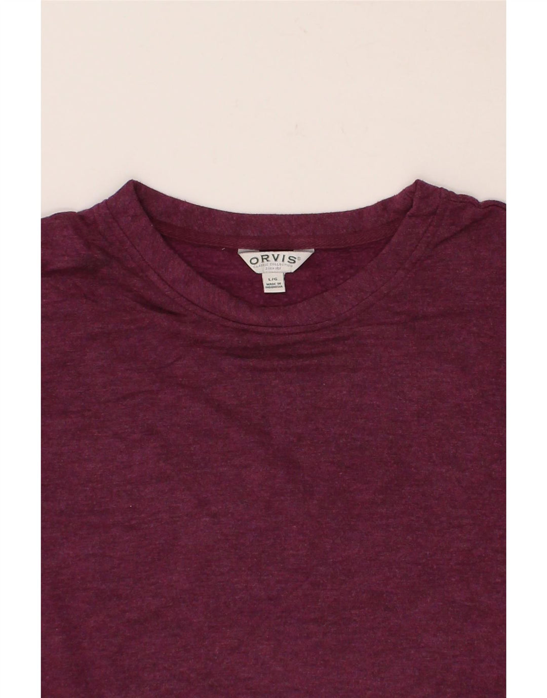 ORVIS Womens Oversized Sweatshirt Jumper UK 16 Large Maroon Modal Vintage Orvis and Second-Hand Orvis from Messina Hembry 