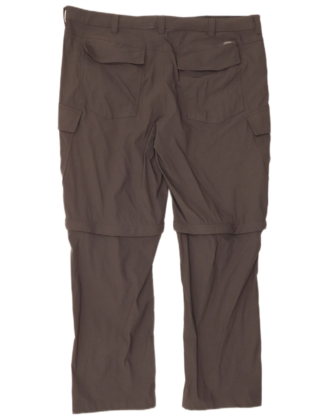 EDDIE BAUER Mens Straight Cargo Trousers W40 L30 Grey Nylon