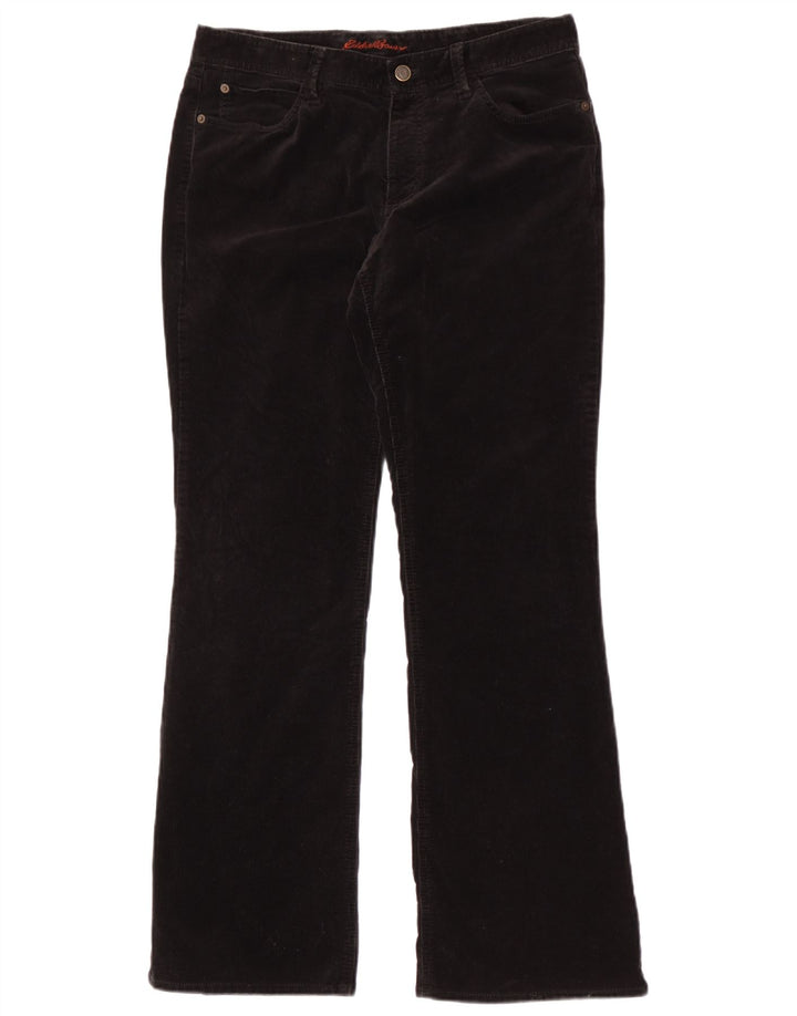 Eddie Bauer Womens Bootcut Corduroy Trousers US 8 Medium W30 L31 Black