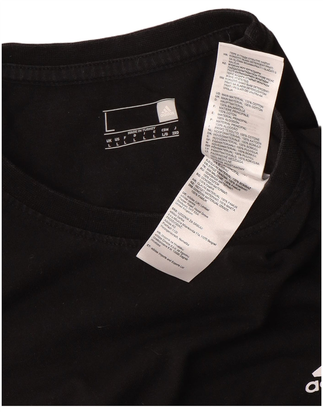 Adidas Mens Graphic T-Shirt Top Large Black Cotton