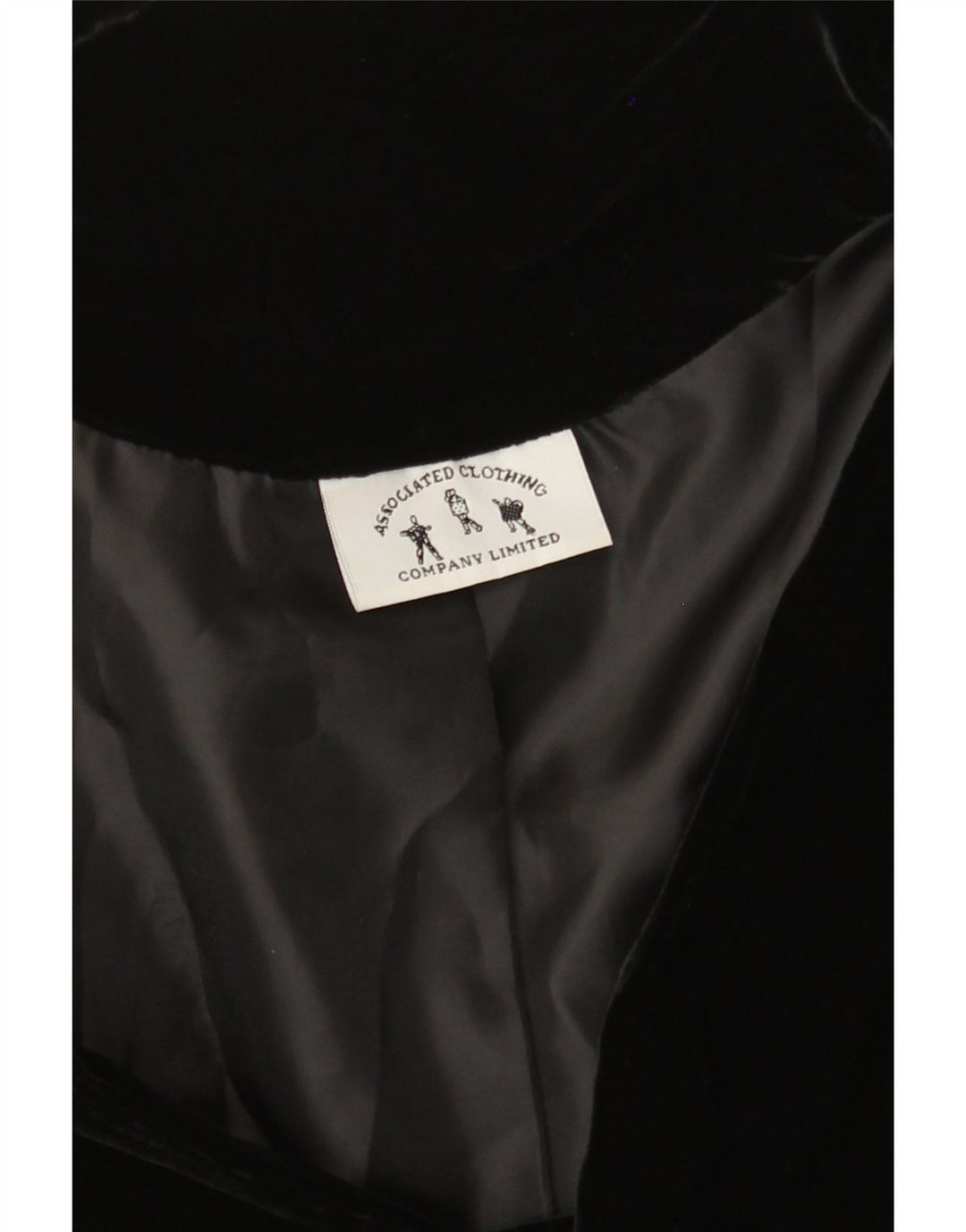 VINTAGE Womens 3 Button Velvet Blazer Jacket UK 12 Medium Black