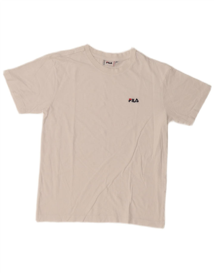 Fila Womens T-Shirt Top UK 6 XS White
