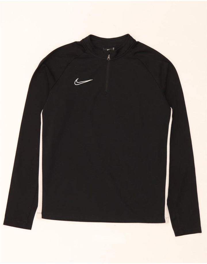 Nike Boys Dri Fit Zip Neck Pullover Tracksuit Top 13-14 Years XL Black