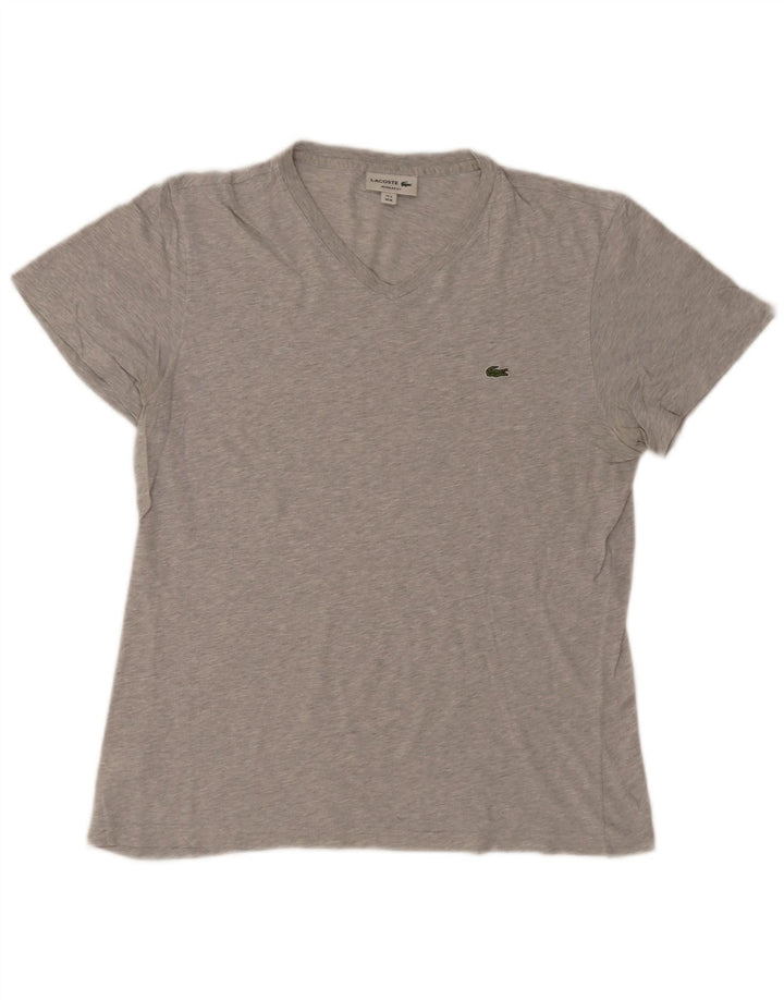 Lacoste Mens Regular Fit T-Shirt Top Size 4 Medium Grey Cotton