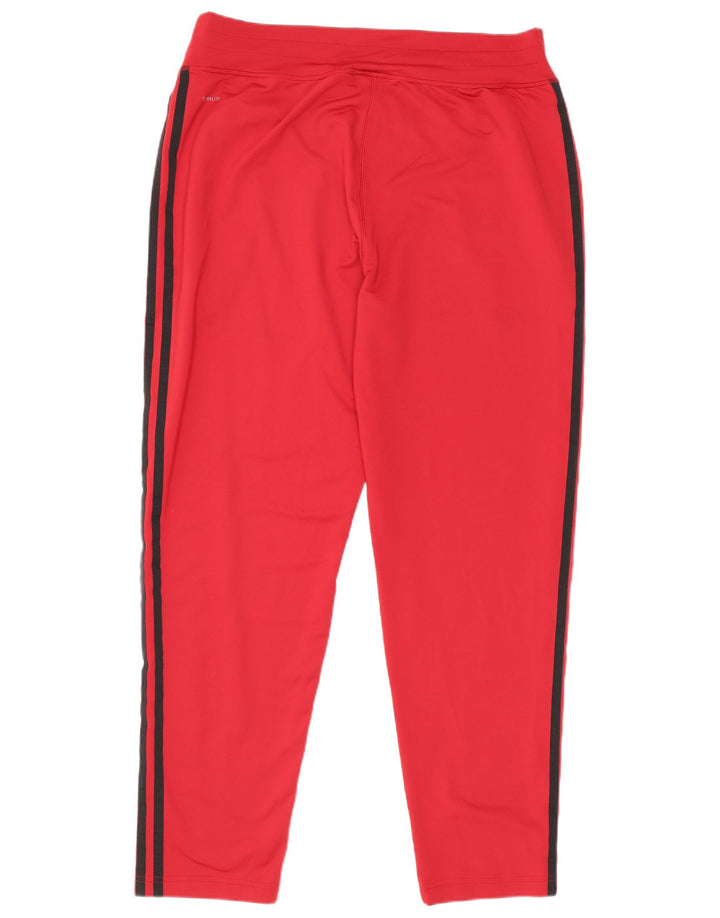 Adidas Womens Tracksuit Trousers UK 16/18 Large Red Polyester