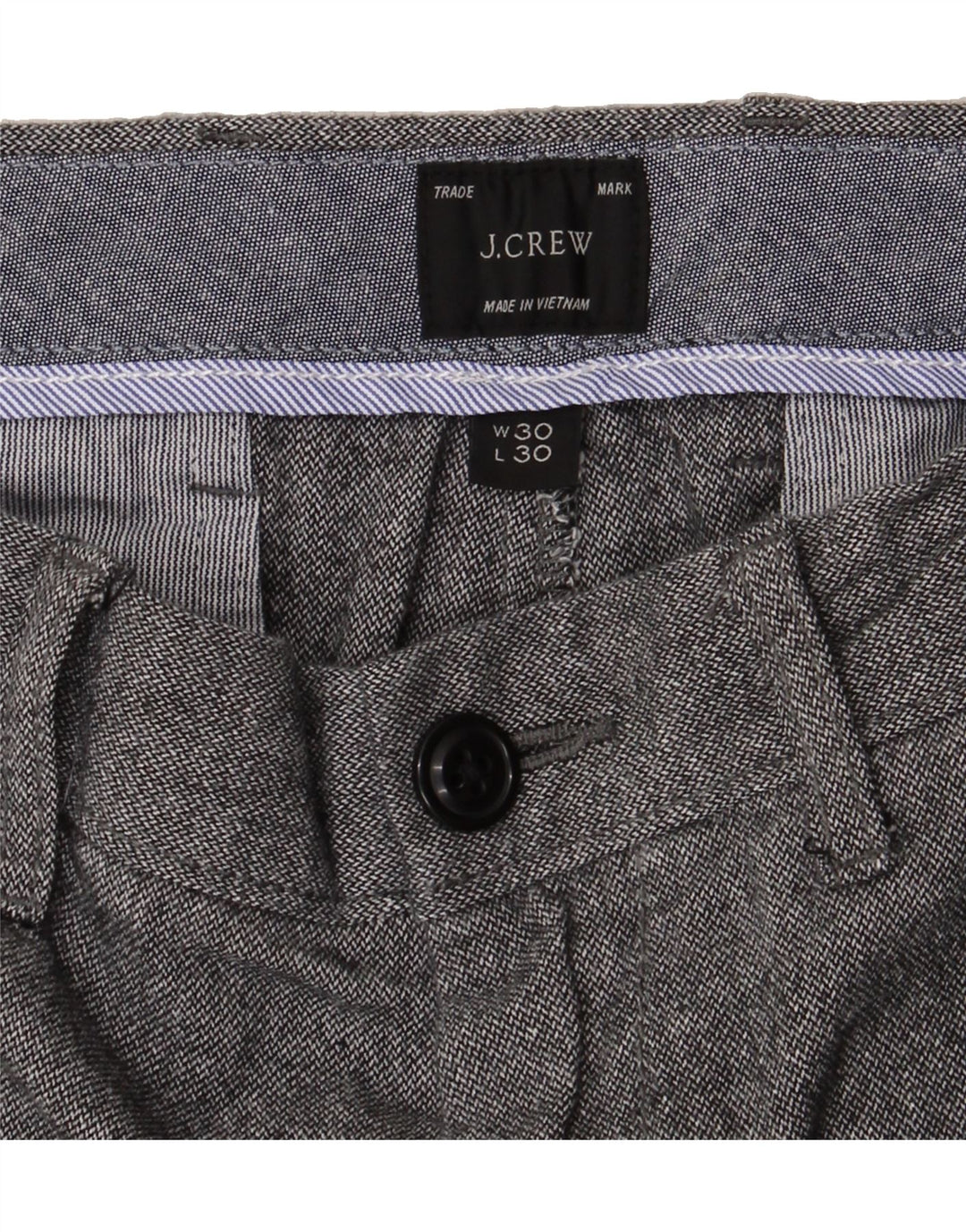 J. CREW Mens Slim Chino Trousers W30 L30 Grey Cotton Vintage J. Crew and Second-Hand J. Crew from Messina Hembry 