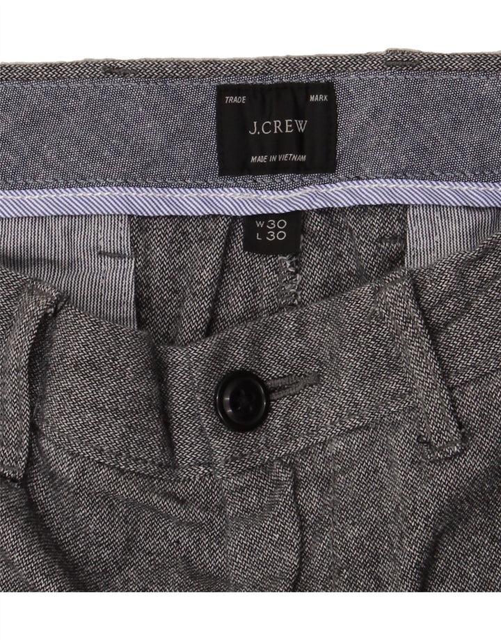 J. CREW Mens Slim Chino Trousers W30 L30 Grey Cotton Vintage J. Crew and Second-Hand J. Crew from Messina Hembry 