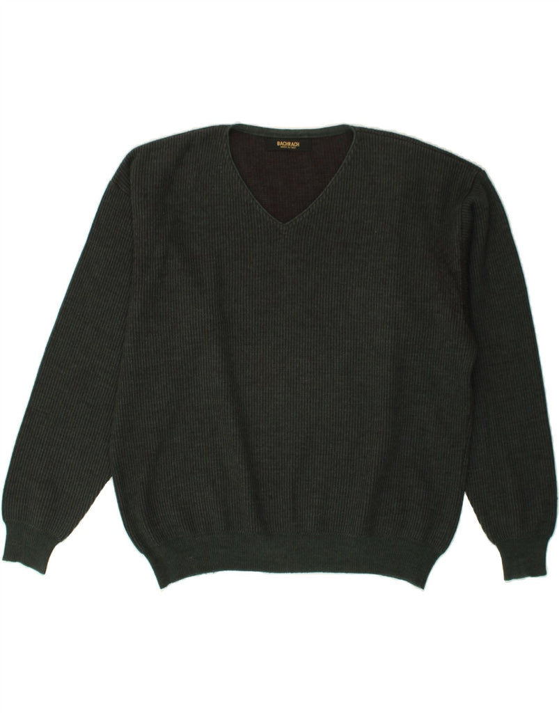 VINTAGE Mens V-Neck Jumper Sweater 2XL Green | Vintage Vintage | Thrift | Second-Hand Vintage | Used Clothing | Messina Hembry 