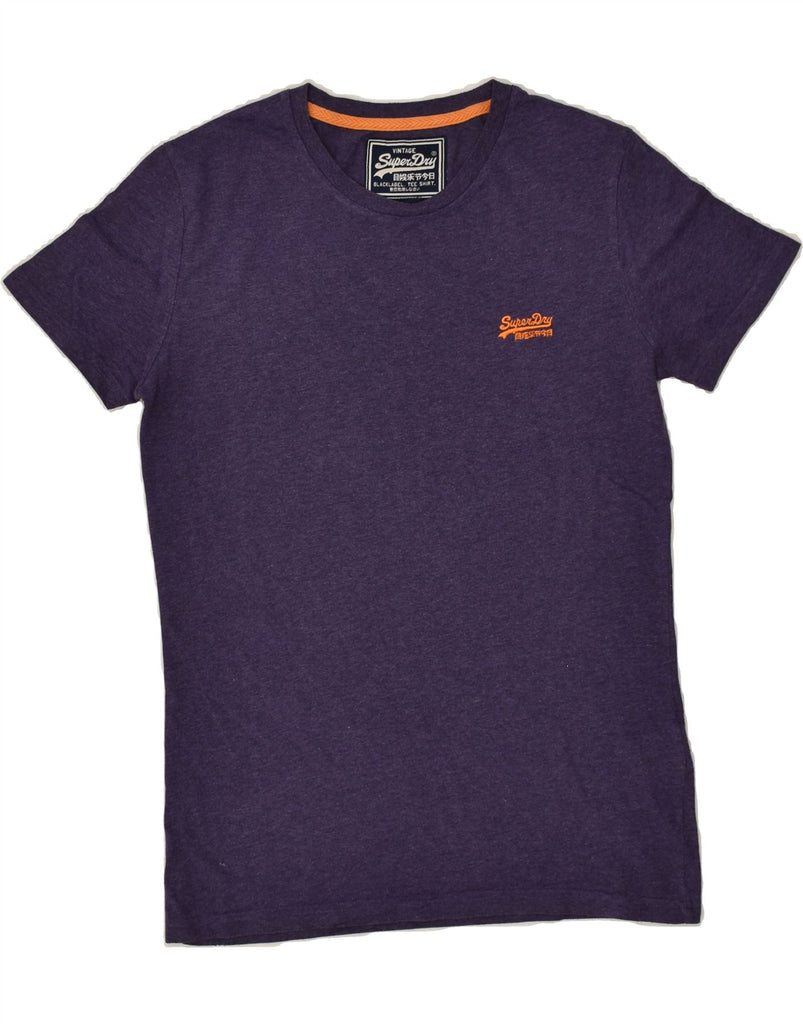 SUPERDRY Mens T-Shirt Top Small Purple Flecked Cotton | Vintage Superdry | Thrift | Second-Hand Superdry | Used Clothing | Messina Hembry 