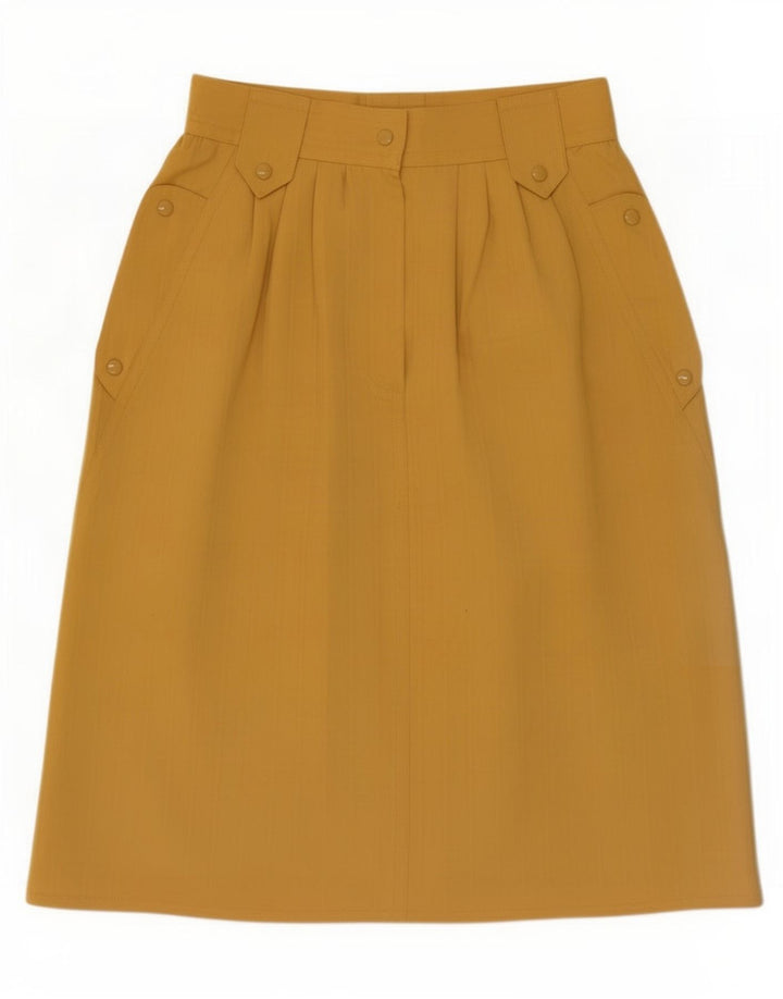 Vintage Womens A-Line Skirt Small W26 Yellow