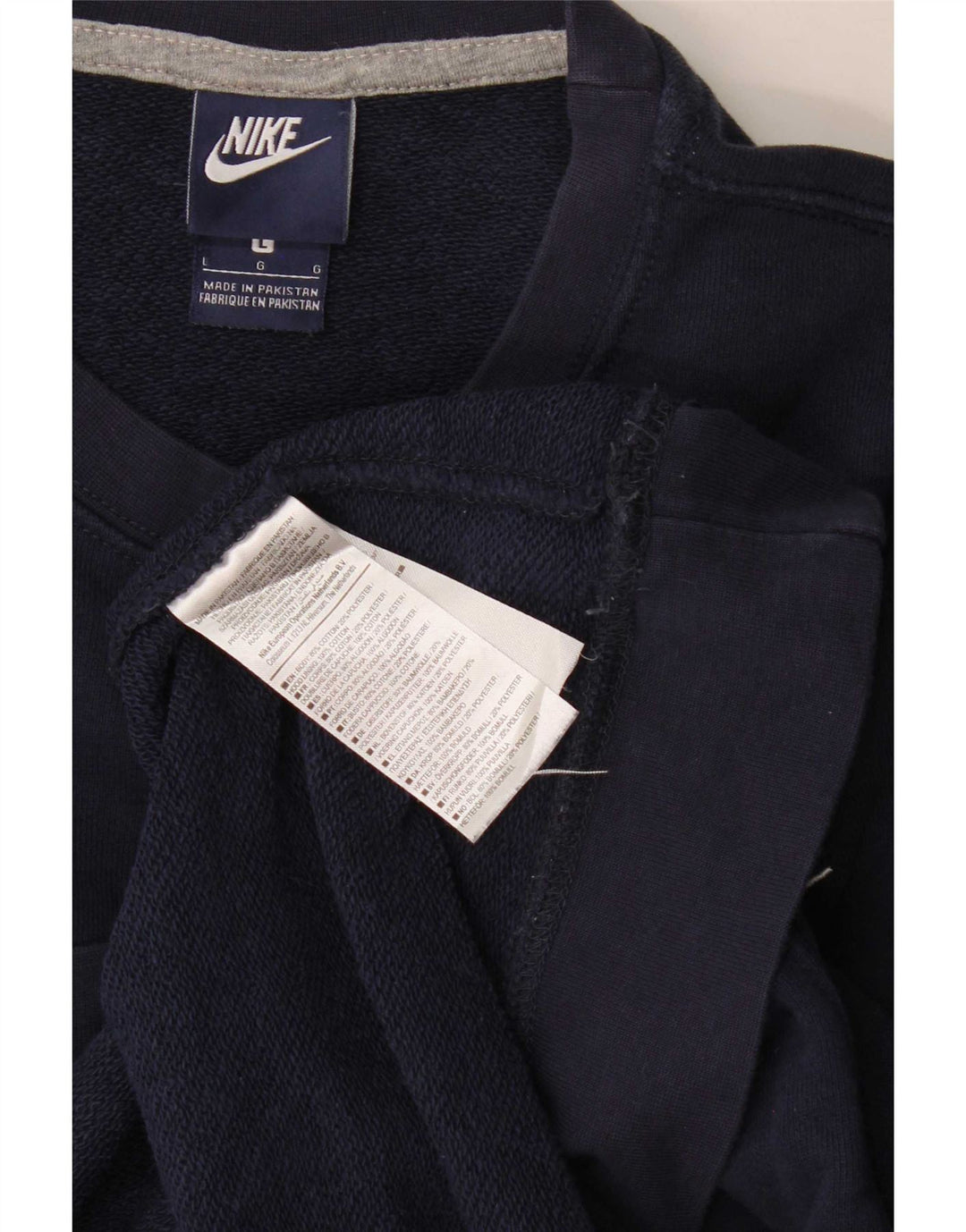 Nike Mens Sweatshirt Jumper Large Navy Blue Cotton