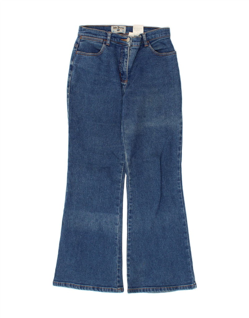 JOHN BANER Womens Flared Jeans UK 12 Medium W28 L29 Blue Cotton Vintage John Baner and Second-Hand John Baner from Messina Hembry 