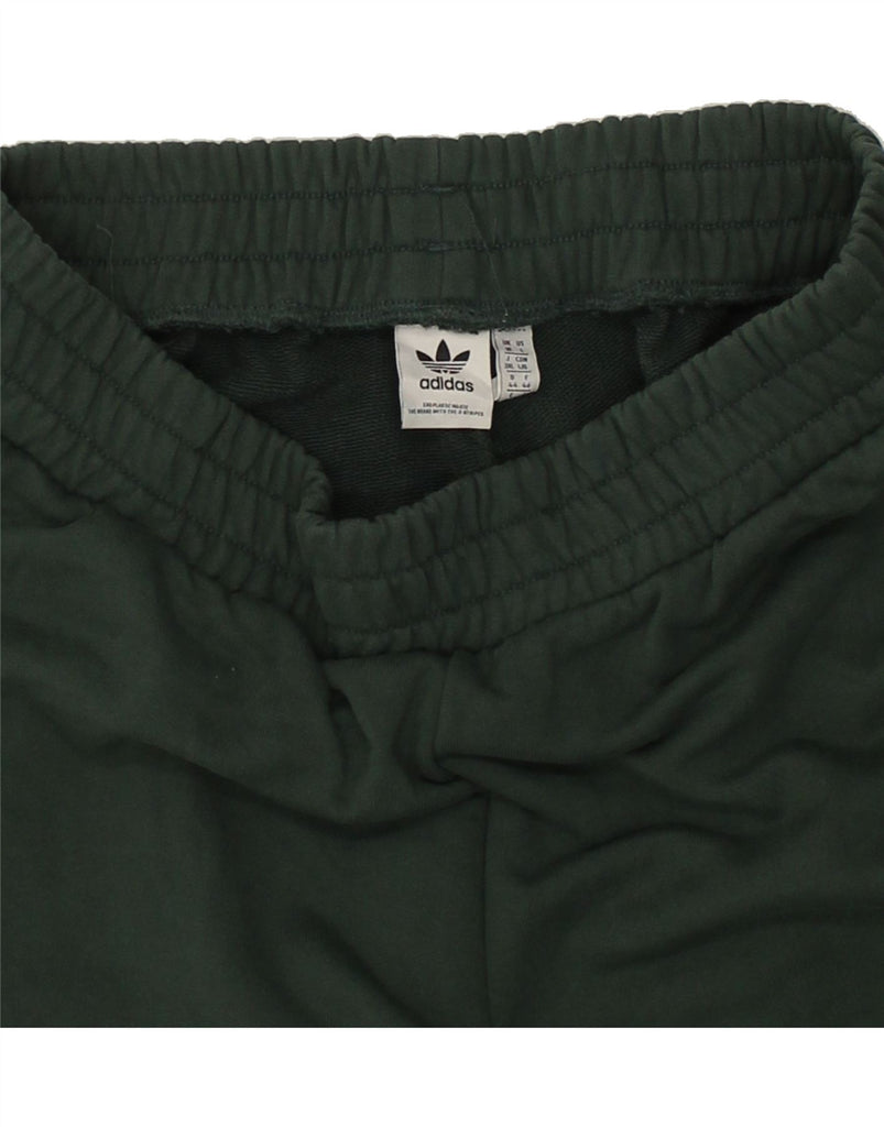 ADIDAS Womens Tracksuit Trousers Joggers UK 18 Large   Green Cotton | Vintage Adidas | Thrift | Second-Hand Adidas | Used Clothing | Messina Hembry 