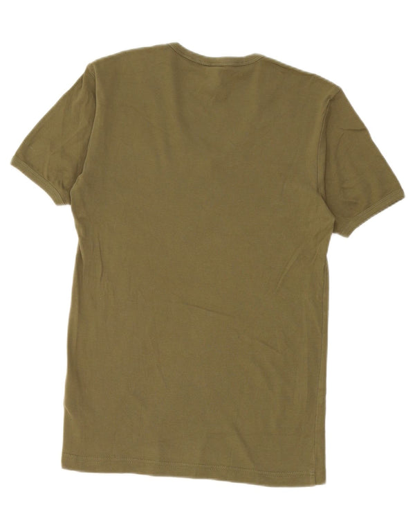 G-Star Womens T-Shirt Top UK 10 Small Khaki Cotton