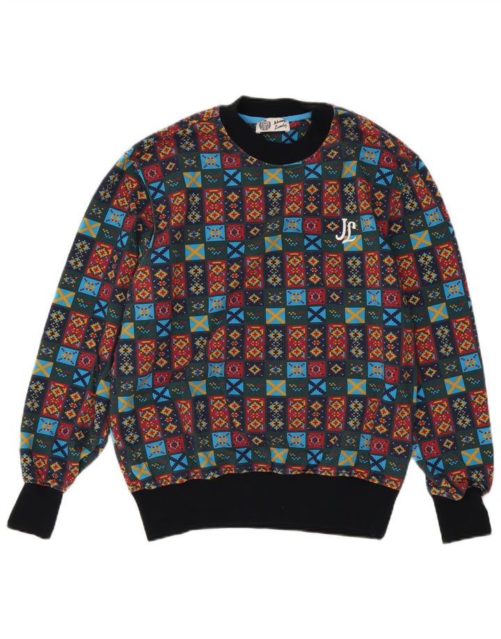 JOHNNY LAMBS Mens Sweatshirt Jumper Medium Multicoloured Geometric