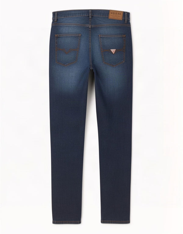 Guess Mens Chris Skinny Jeans W32 L30 Blue Cotton