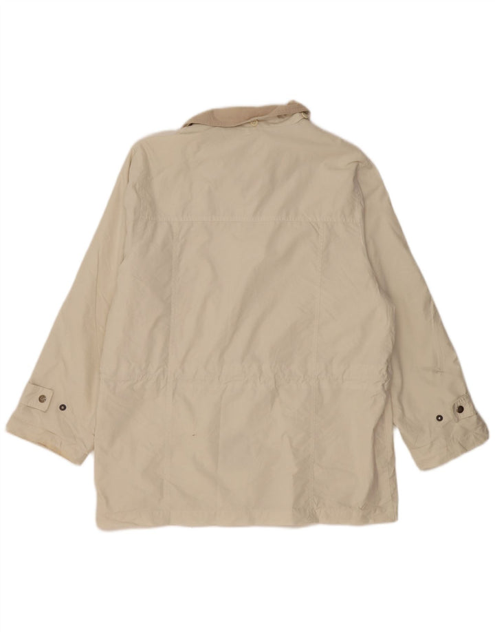 London Fog Womens Windbreaker Jacket UK 16 Large Beige Cotton