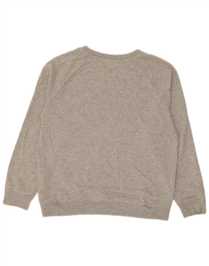 Levi's Womens Graphic Oversized Sweatshirt Jumper UK 14 Medium Grey Flecked