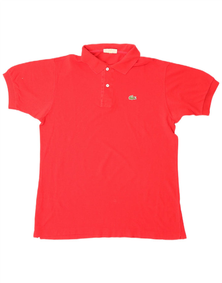 LACOSTE Mens Polo Shirt Size 6 XL Red Cotton
