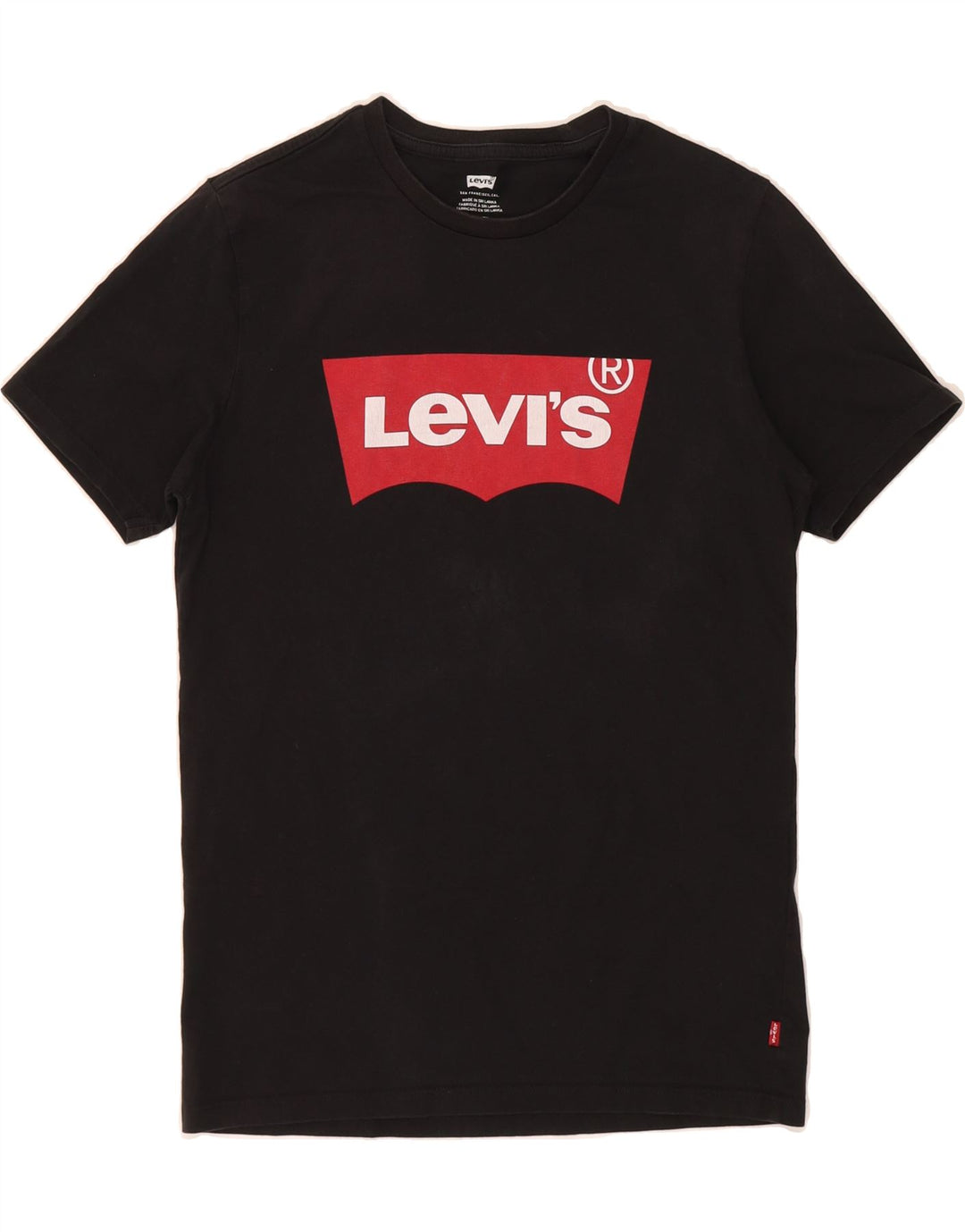 LEVI'S Mens Graphic T-Shirt Top Small Black Cotton Vintage Levi's and Second-Hand Levi's from Messina Hembry 