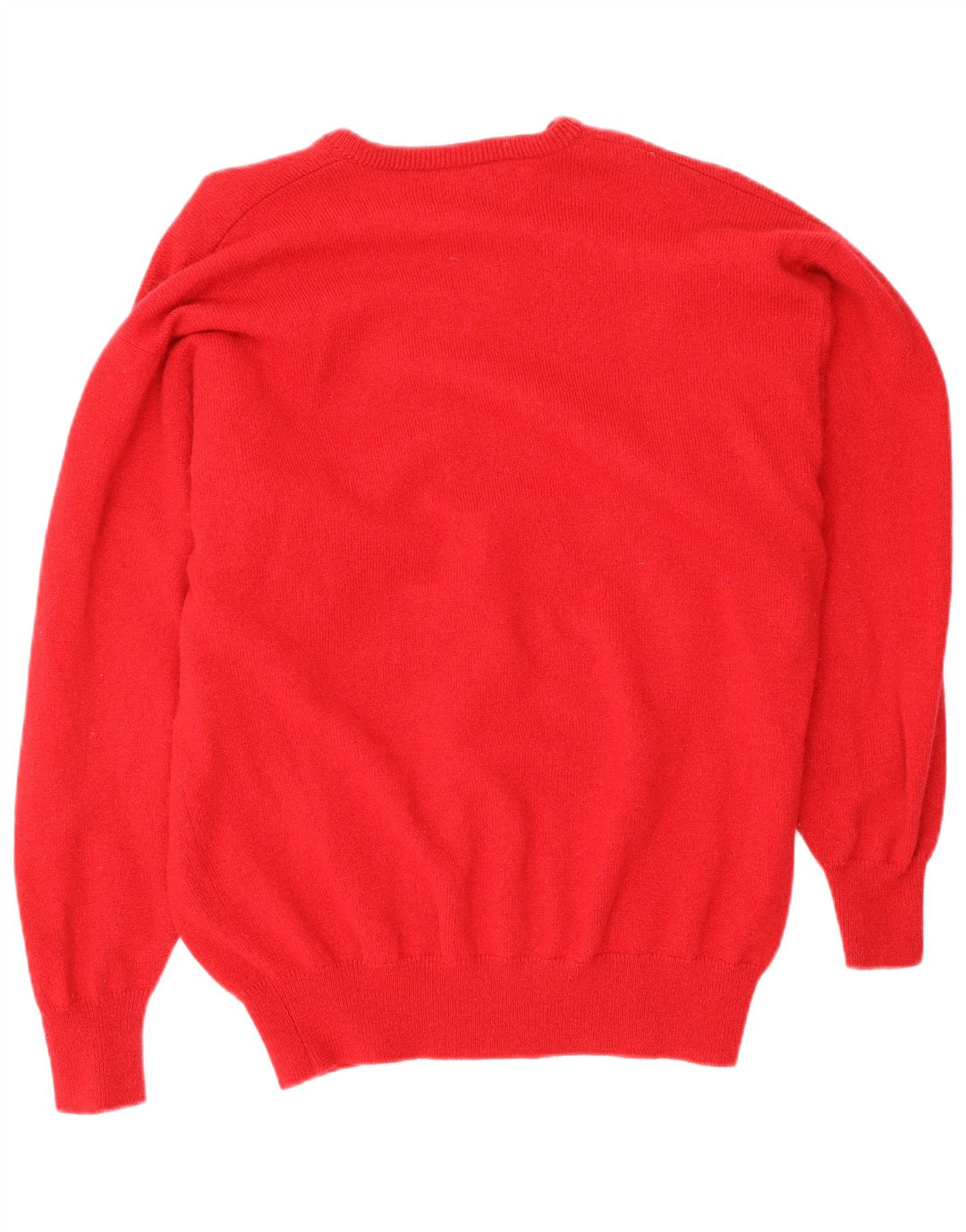PRINGLE Womens Graphic V-Neck Jumper Sweater UK 18 XL Red Wool