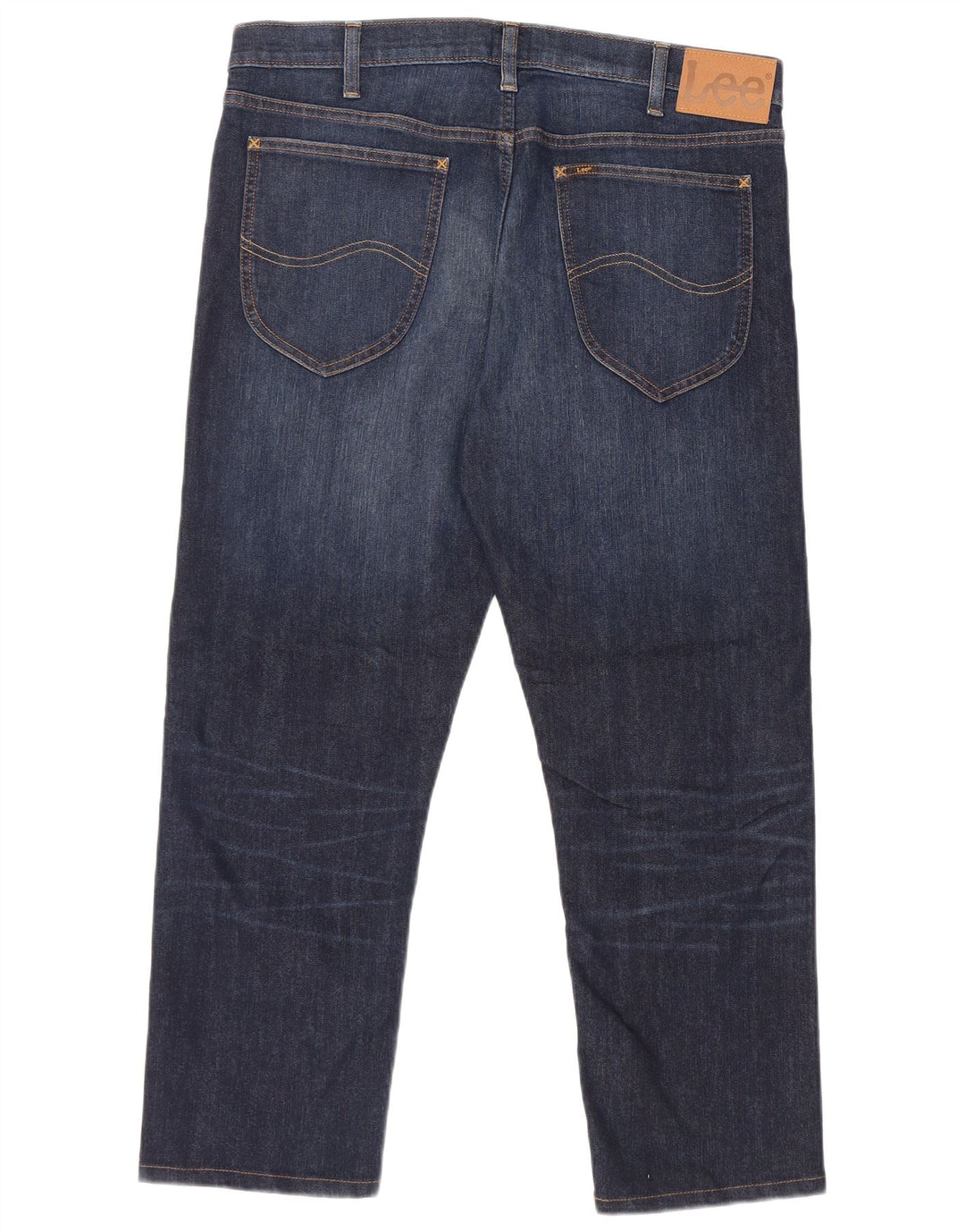 Lee Mens Daren Zip Fly Cropped Jeans W36 L25 Blue Cotton
