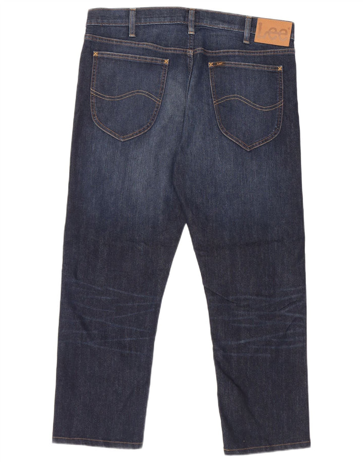 Lee Mens Daren Zip Fly Cropped Jeans W36 L25 Blue Cotton