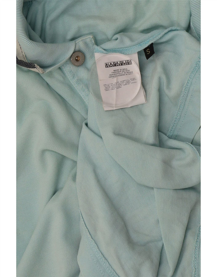 Napapijri Mens Polo Shirt Small Blue Cotton