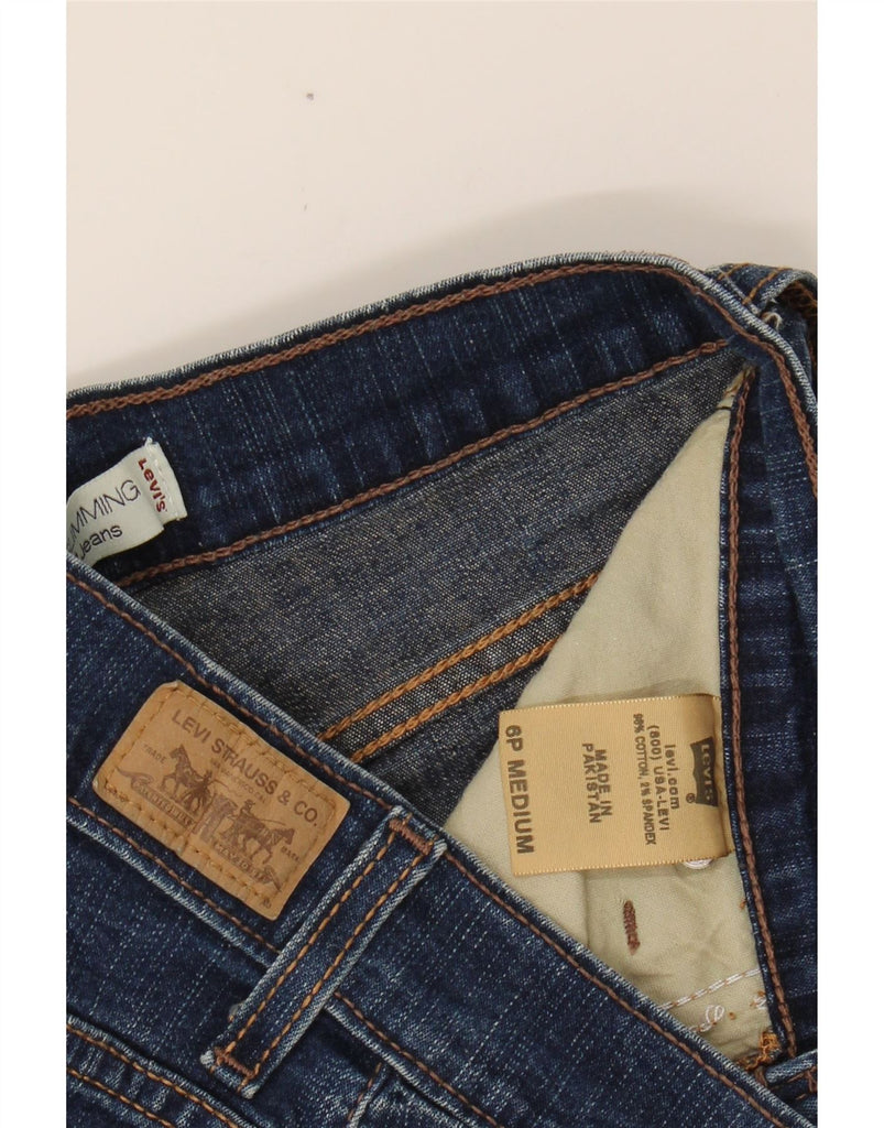 LEVI'S Womens Petite Crop Bootcut Jeans US 6 Medium W26 L23 Blue Vintage Levi's and Second-Hand Levi's from Messina Hembry 