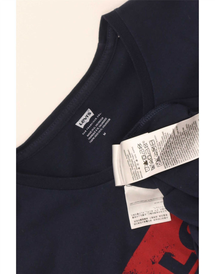 Levi's Mens Graphic T-Shirt Top Medium Navy Blue Cotton