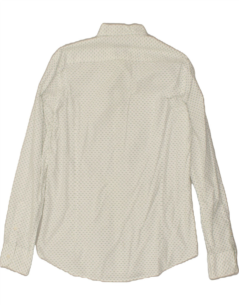MASSIMO DUTTI Mens Shirt Large White Spotted | Vintage Massimo Dutti | Thrift | Second-Hand Massimo Dutti | Used Clothing | Messina Hembry 