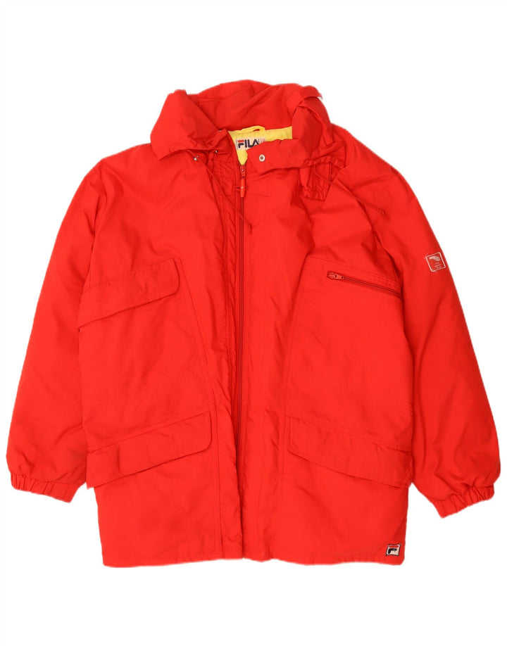 Fila Mens Loose Fit Padded Jacket IT 48 Medium Red
