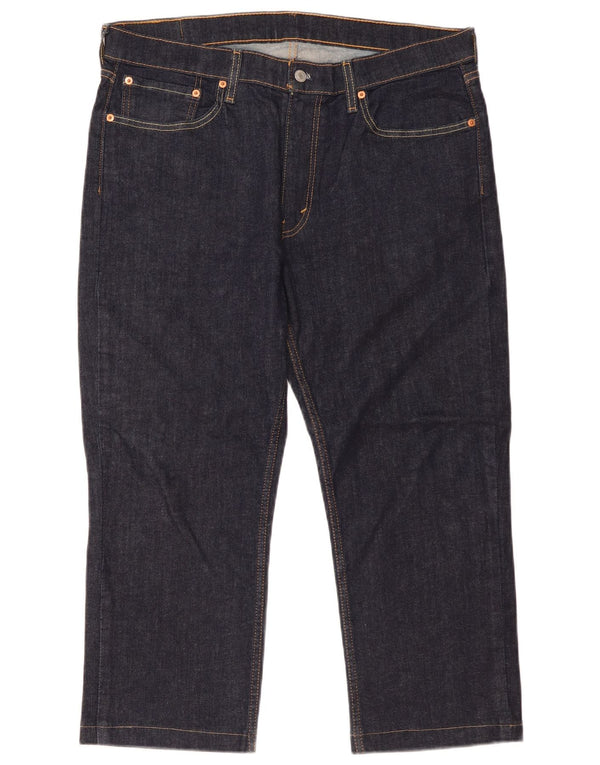 Levi's Mens 514 Capri Jeans W36 L24 Navy Blue Cotton