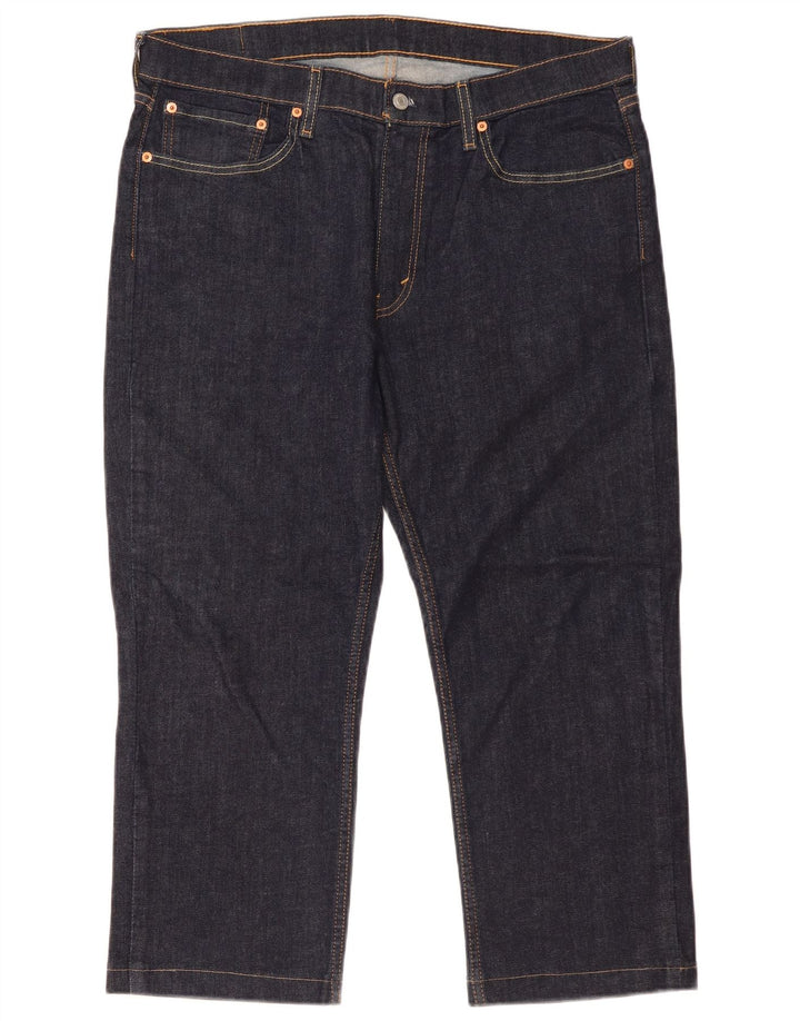 Levi's Mens 514 Capri Jeans W36 L24 Navy Blue Cotton