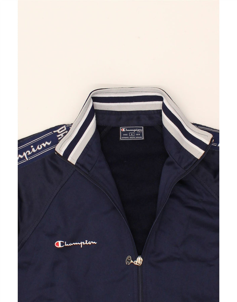 CHAMPION Boys Graphic Tracksuit Top Jacket 7-8 Years Small  Navy Blue Vintage Champion and Second-Hand Champion from Messina Hembry 