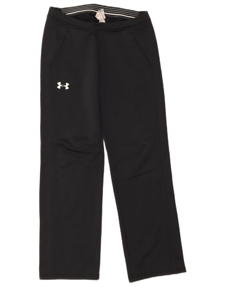 Under Armour Womens Cold Gear Graphic Tracksuit Trousers UK 12 Medium Black