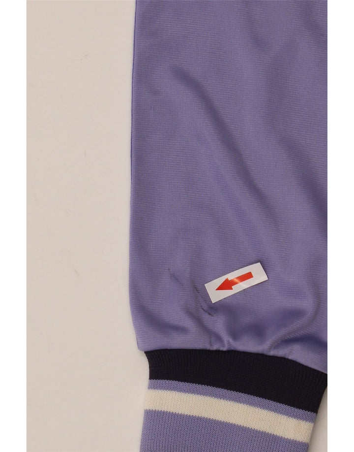 Asics Womens Graphic Tracksuit Top Jacket UK 12 Medium Purple Polyester