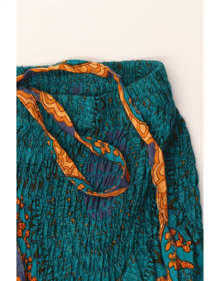 Vintage Womens Harem Trousers W24 L24 Blue Paisley