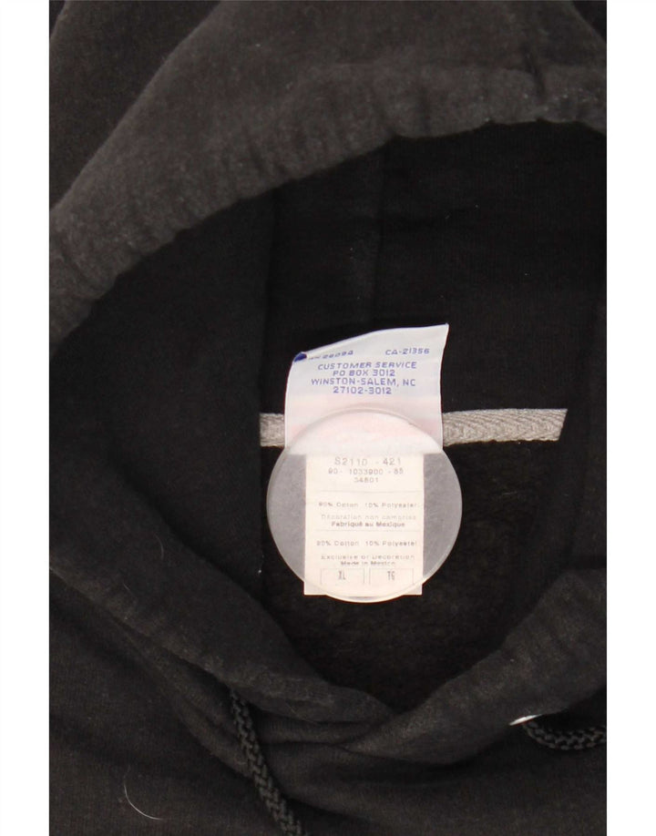 Champion Mens Hoodie Jumper XL Black Cotton