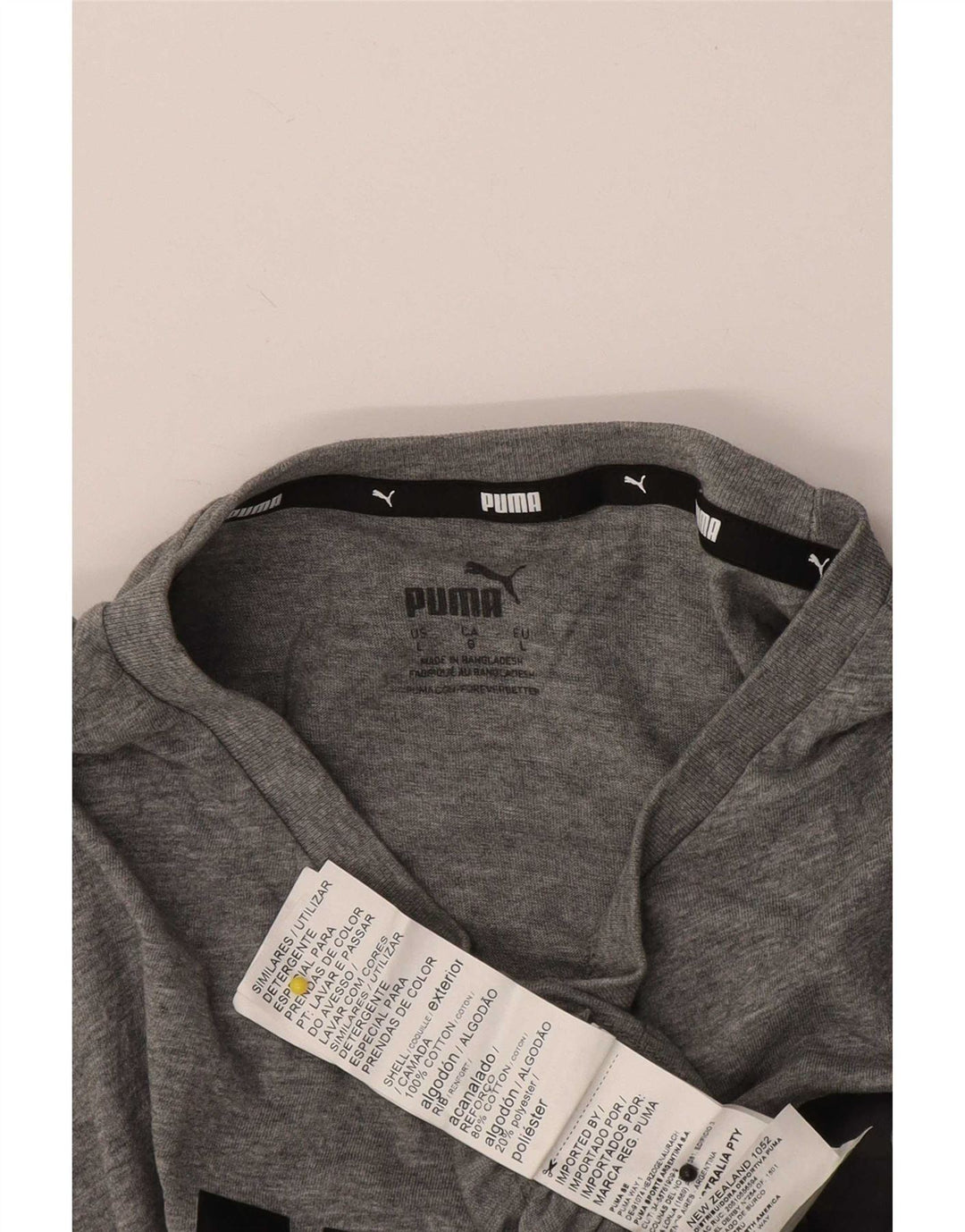 Puma Mens Graphic T-Shirt Top Large Grey Cotton