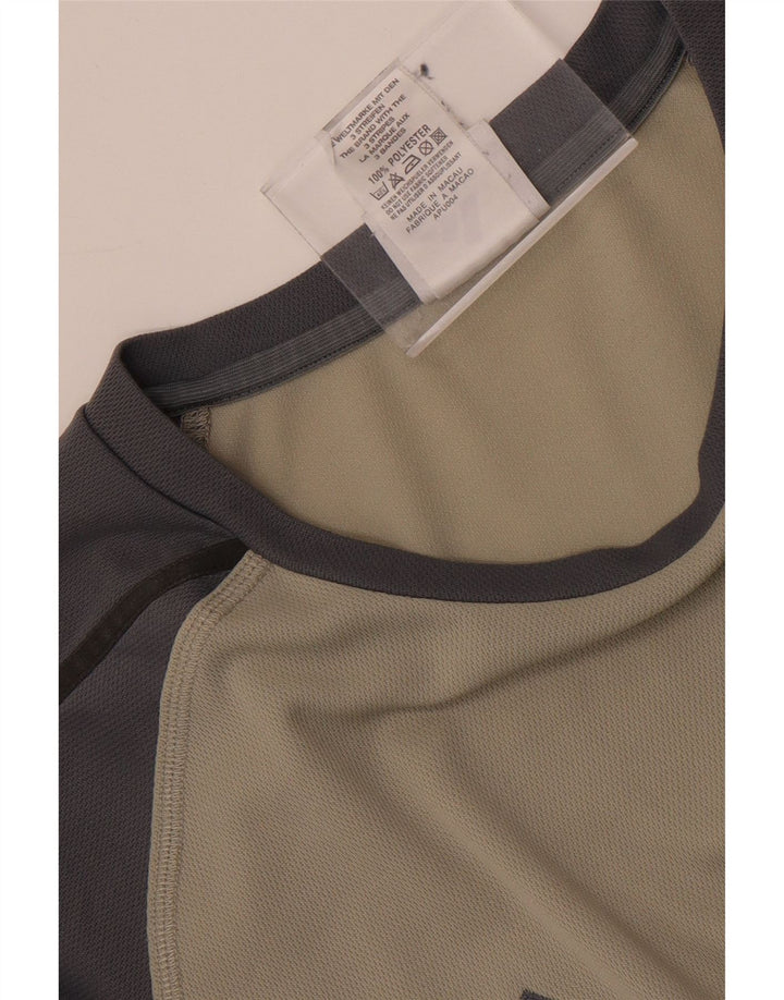 Adidas Mens T-Shirt Top Large Grey Colourblock Polyester