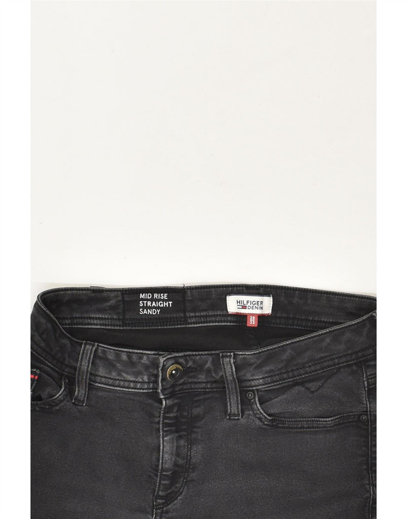 TOMMY HILFIGER Mens Mid Rise Straight Jeans W28 L32 Black Cotton | Vintage Tommy Hilfiger | Thrift | Second-Hand Tommy Hilfiger | Used Clothing | Messina Hembry 