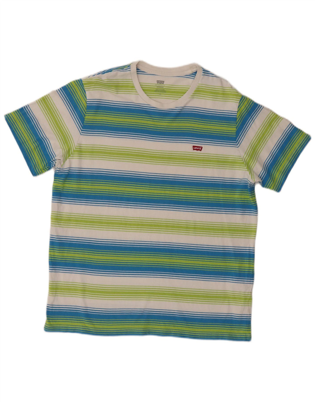 Levi's Mens Standard T-Shirt Top Large Multicoloured Striped Cotton