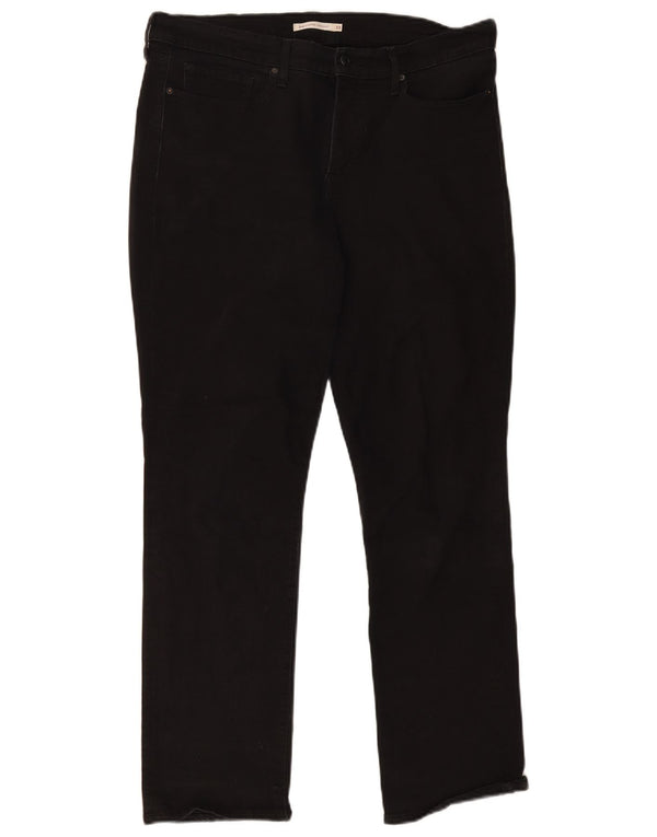 LEVI'S Womens 314 Shaping Straight Jeans W33 L30 Black