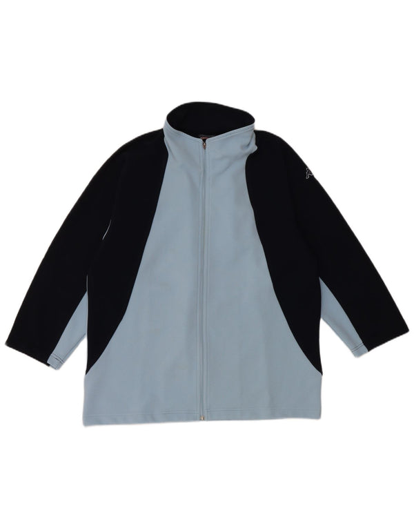Kappa Womens 3/4 Sleeve Tracksuit Top Jacket UK 18 XL Blue Colourblock