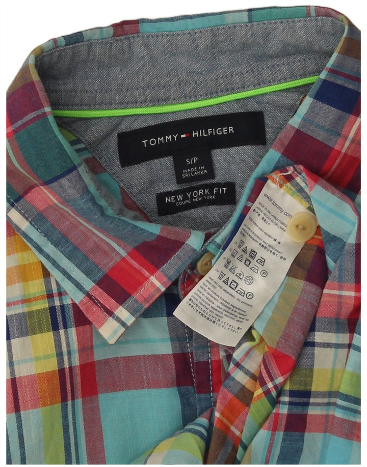 Tommy Hilfiger Mens New York Fit Shirt Small Multicoloured Plaid